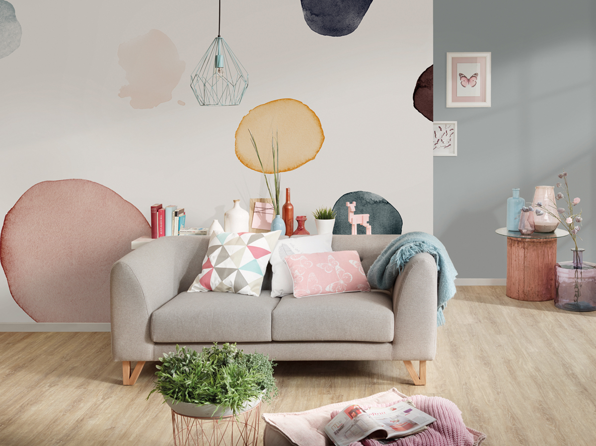 Papier peint panoramique Aquarelle Peace - Référence DD119985 - Intissé 200g/m2 - Standard 400 x 270