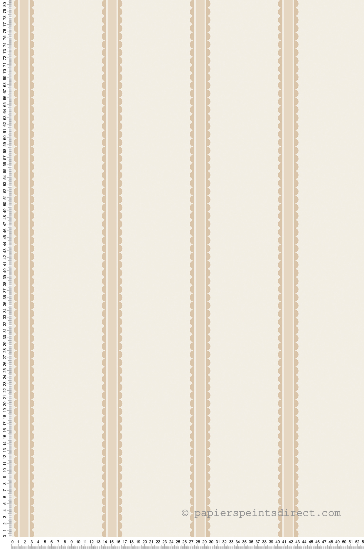 Papier peint Rayures Arrondi Enfant taupe beige - Imagine de Lutèce | Réf. LTC-DL27575