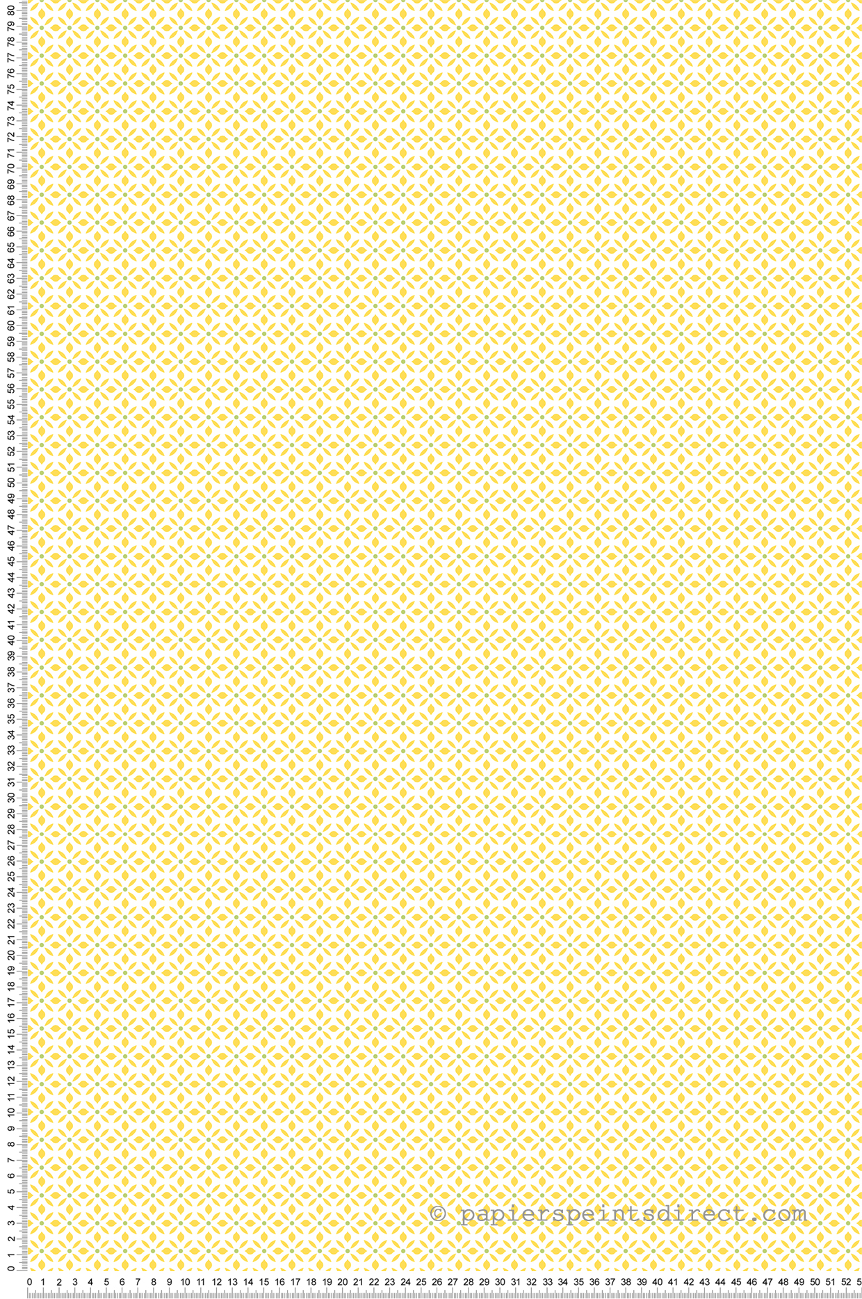Papier peint Graphique Allover Floral jaune - Cuisine Fraicheur 6 de Lutèce | Réf. LTC-G45432