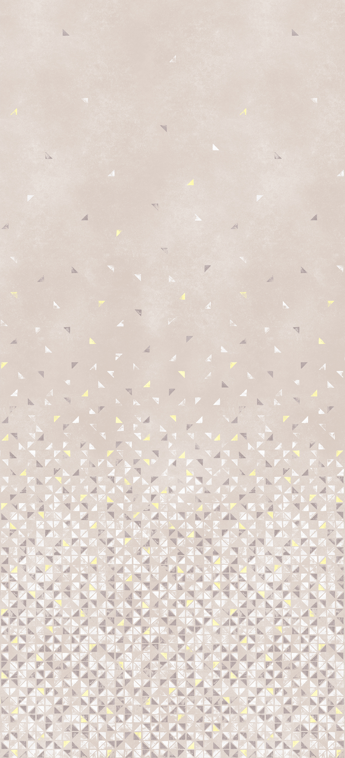 Papier peint panoramique Tangram Terracotta Jaune A - 1/2/3 - Isidore Leroy