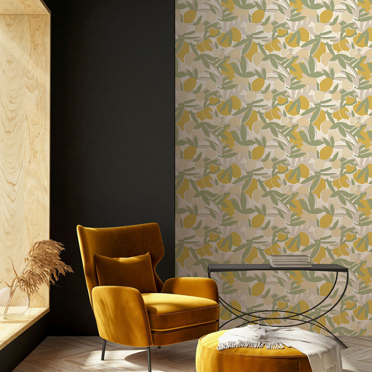 Papier peint Fruit Agrume jaune - Bensimon 2 de Lutèce AMB | Réf. LTC-51200607