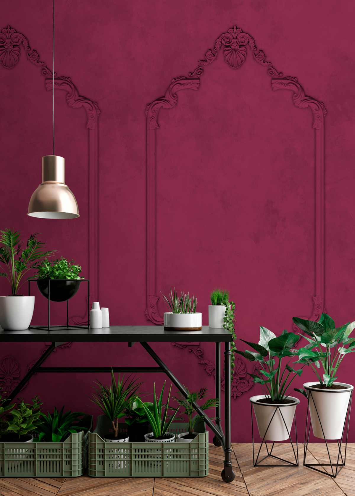 Papier peint panoramique Moulures Frames 2 - AMB Référence DD110681 - Intissé 200g/m2 - Standard 400 x 270