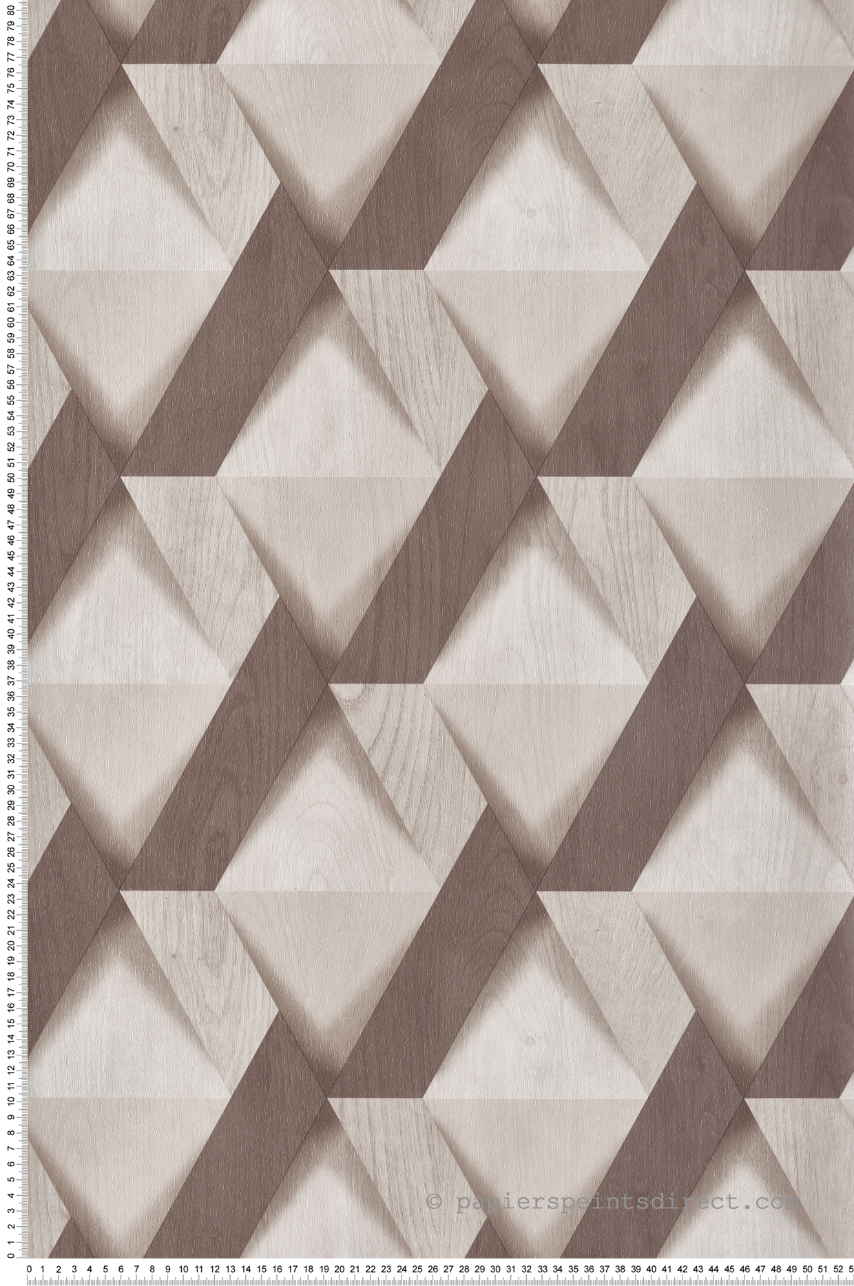 Papier Peint Bois Moderne Losange marron - Nomade d'Ugépa | Réf. UGP-M69108