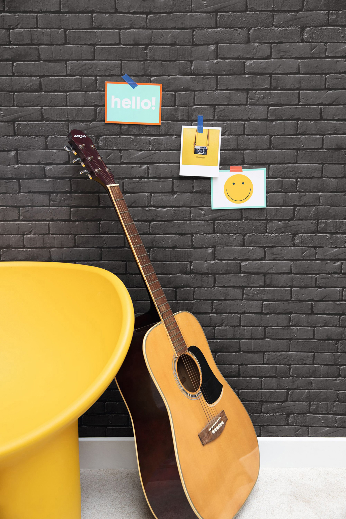 Papier peint Brique Be Free anthracite - Young & Free de Casélio | Réf. YNF103299090