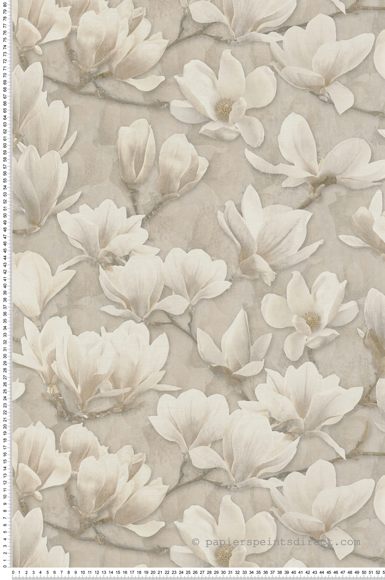 Papier peint Fleurs Magnolia grège - Pintwalls 2 d'A.S. Création | Réf. AS-396102