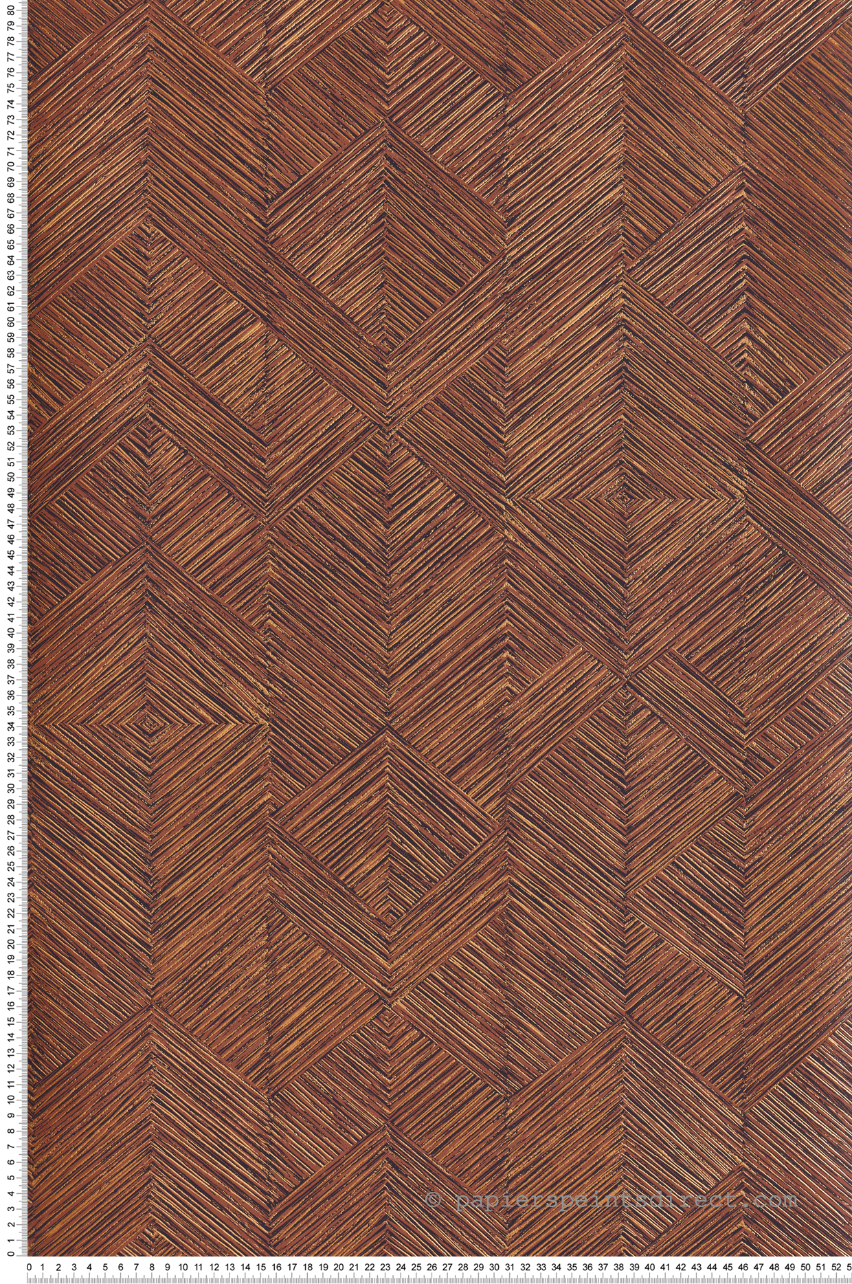 Papier peint Bois Enitan terre de sienne irisé - The Texture Book de Masureel | Réf. MAS-TRI103