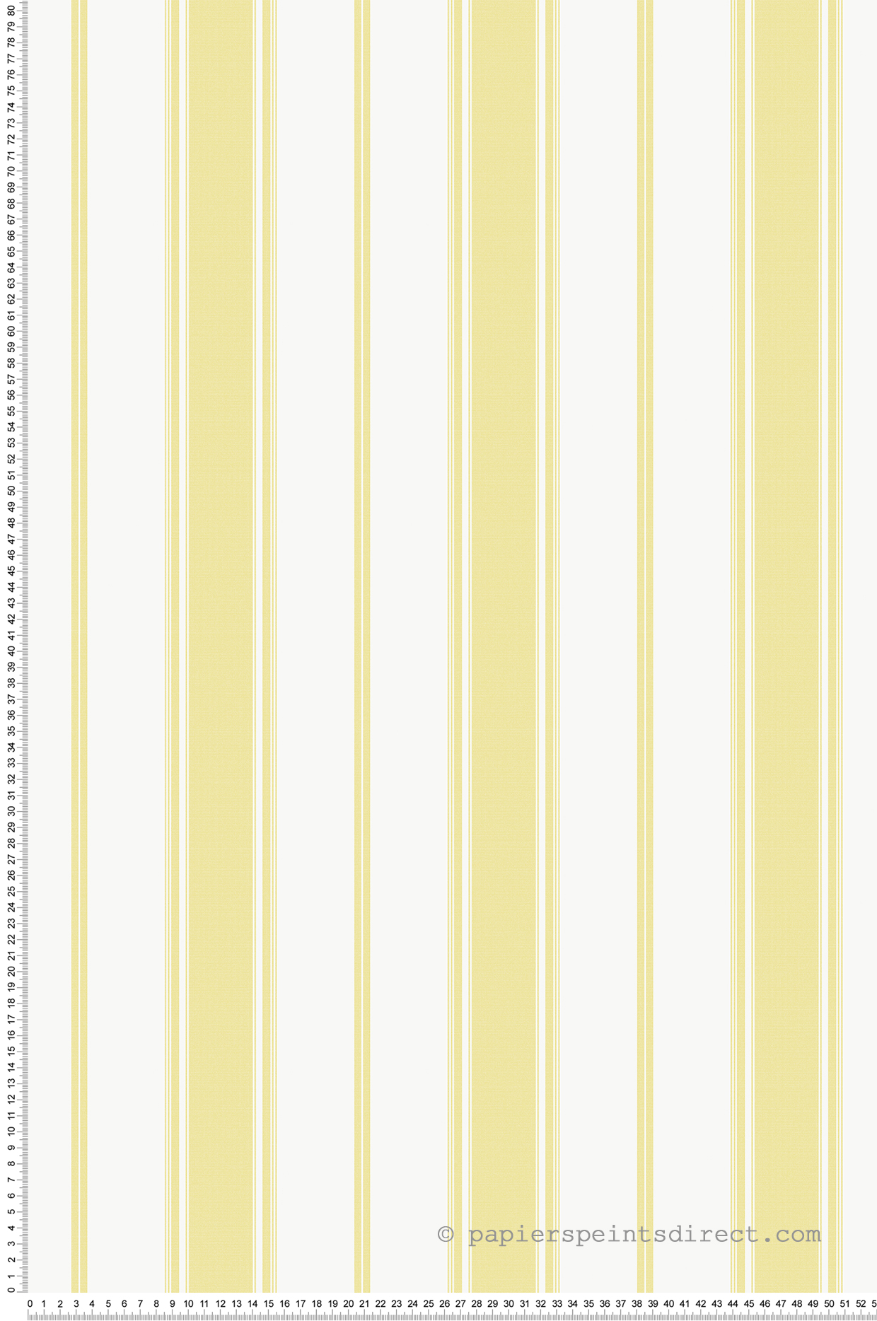 Papier peint Rayure Héritage jaune - Jeux de Rayures 3 de Lutèce | Réf. LTC-G68069