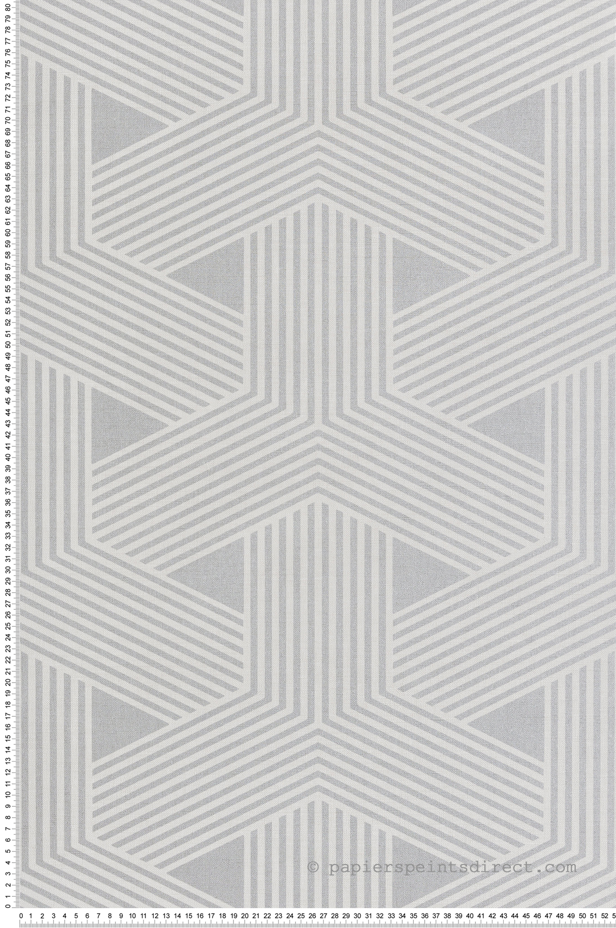 Papier peint Illusion 3D argenté - Seven de Montecolino | Réf. MC-30131