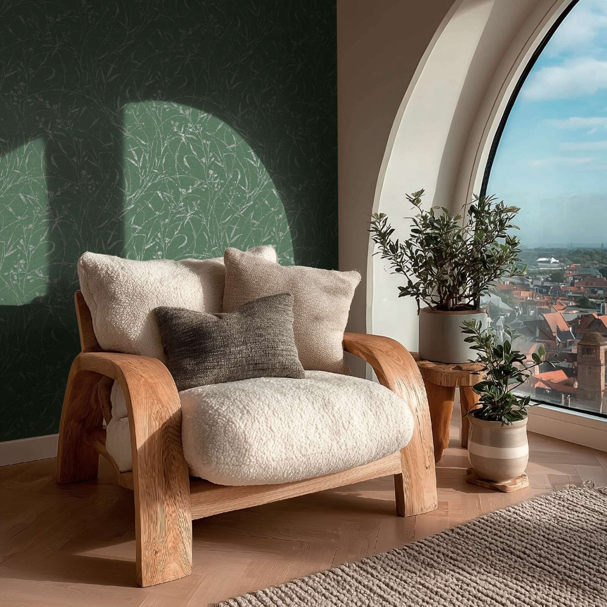 Papier peint Botanique Feuillage vert argenté - Vibes & Styles d'A.S. Création AMB3| Réf. AS-790045