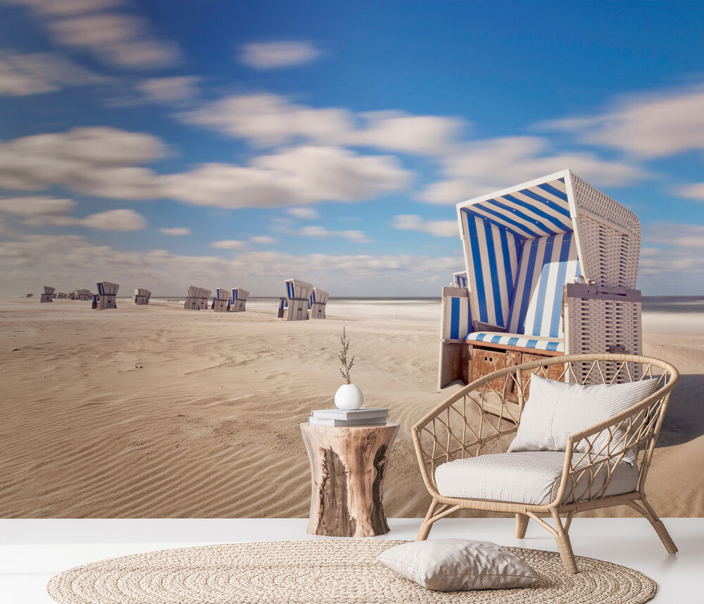 Papier peint panoramique Plage Océan Nuageuse - Wall Love d'A.S. Création | Réf. DD129577