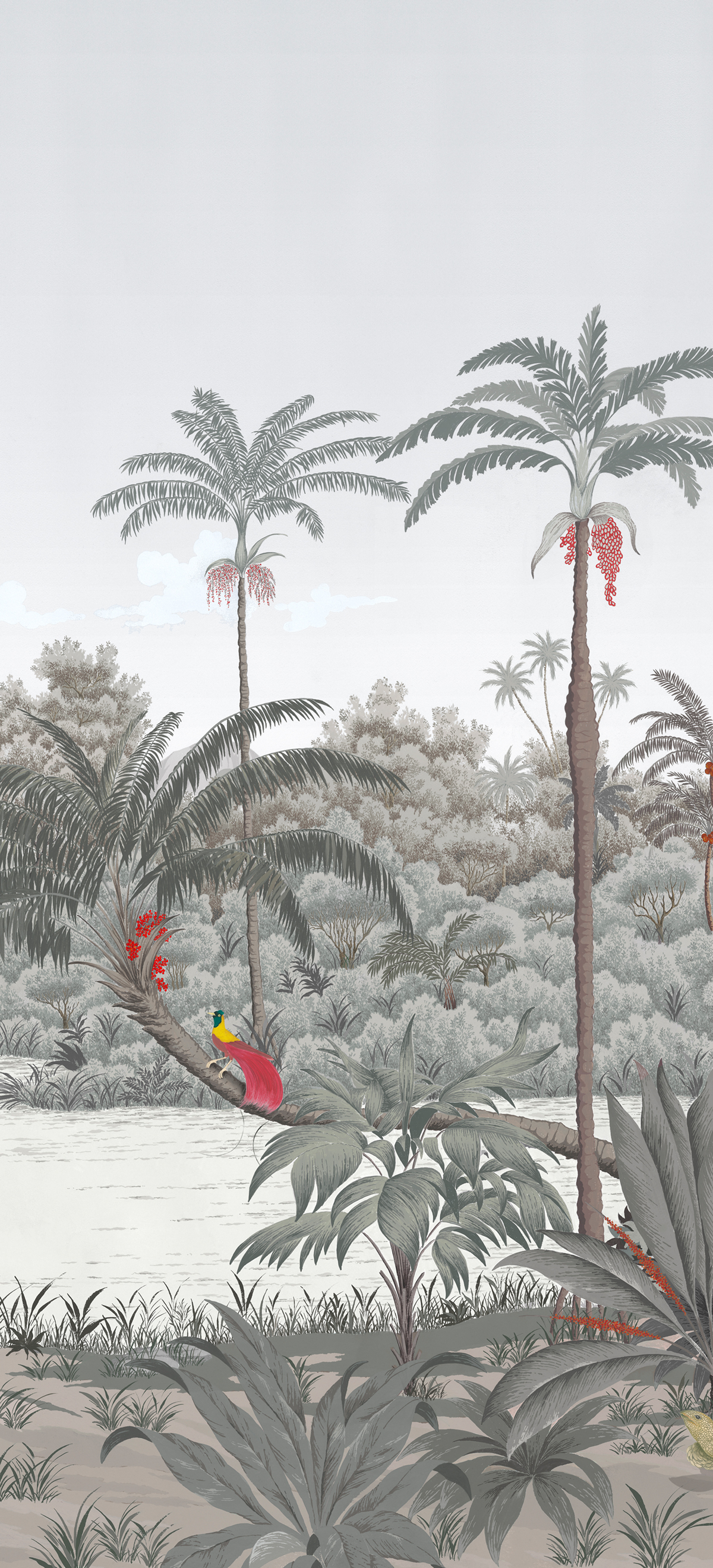 Papier peint panoramique Rivière des parfums Gris C 7/8/9 - Isidore Leroy