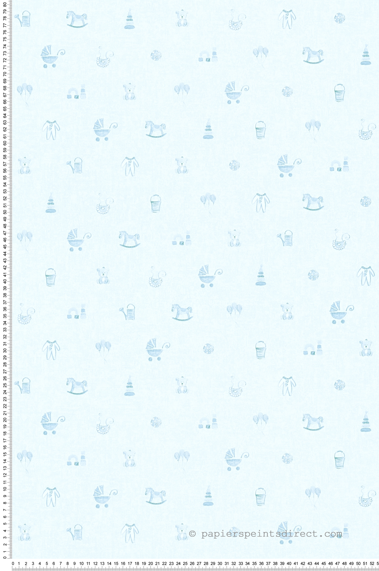 Papier peint jeux d'enfant bleu - Little Stars AS Création | Réf. SP04383