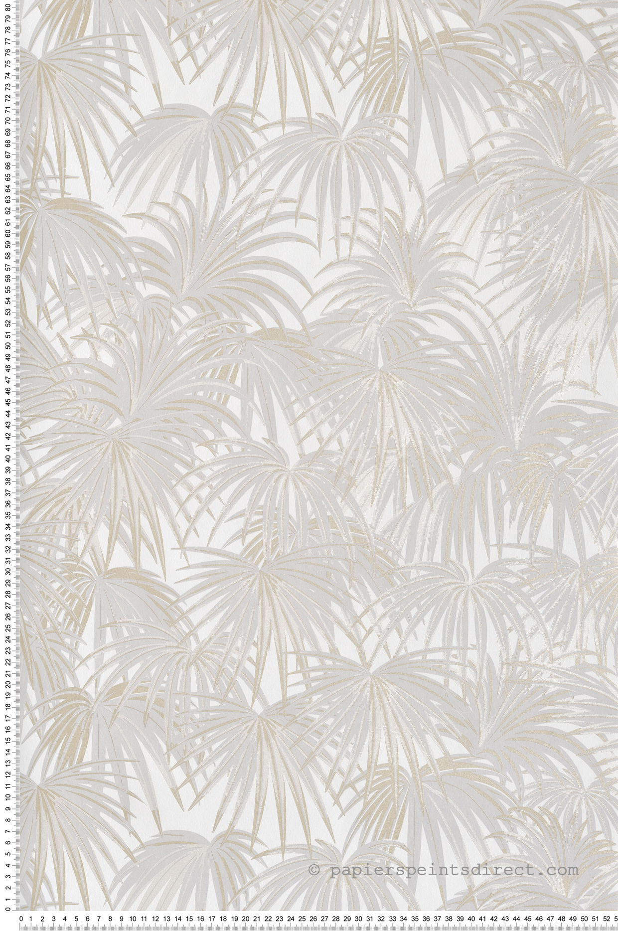 Papier peint Palmier Charleston gris doré - Twenties de Casadéco | Réf. TWNT88651303