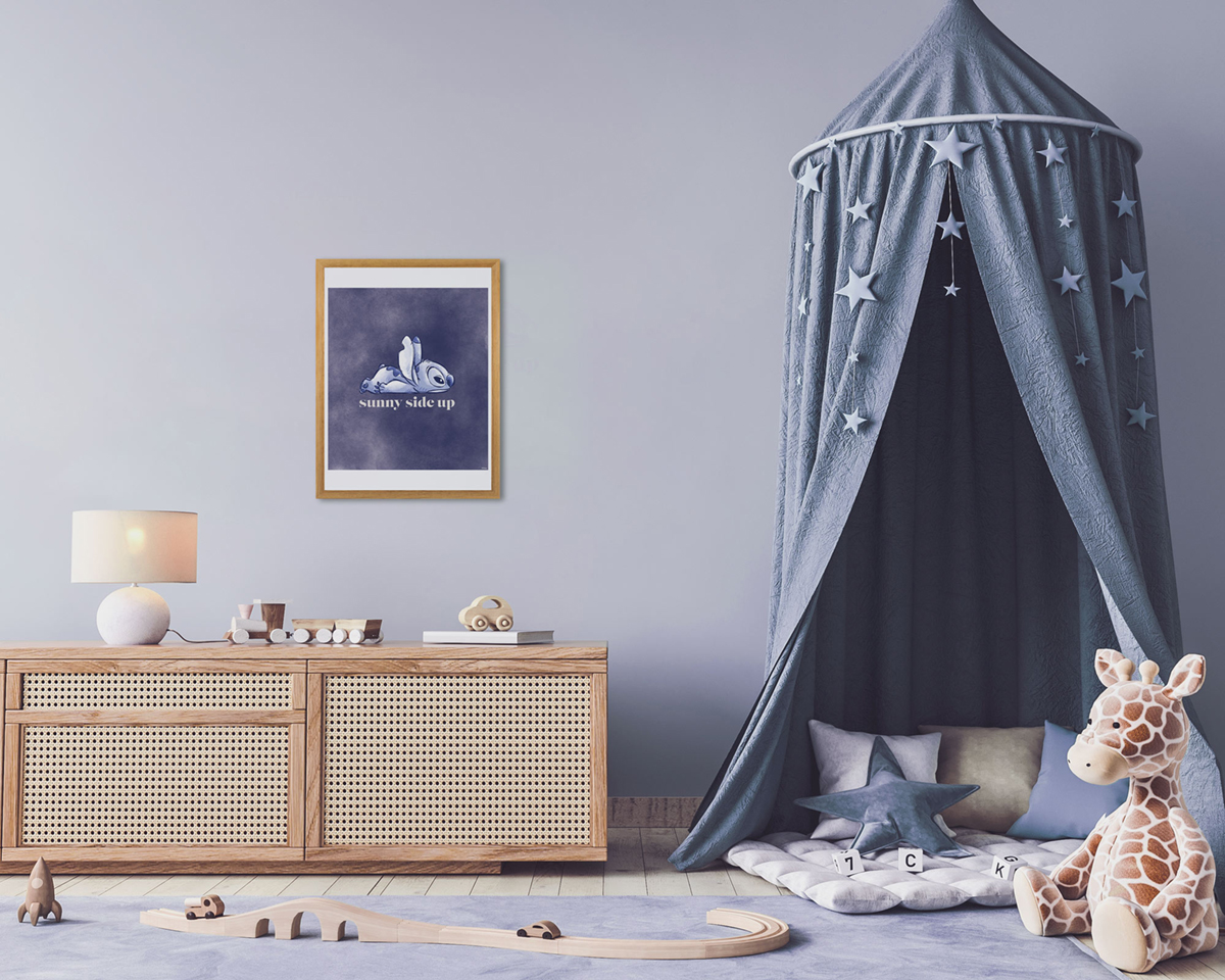 Affiche enfant Stitch Sunny Side Up - Affiche enfant décorative Komar Disney