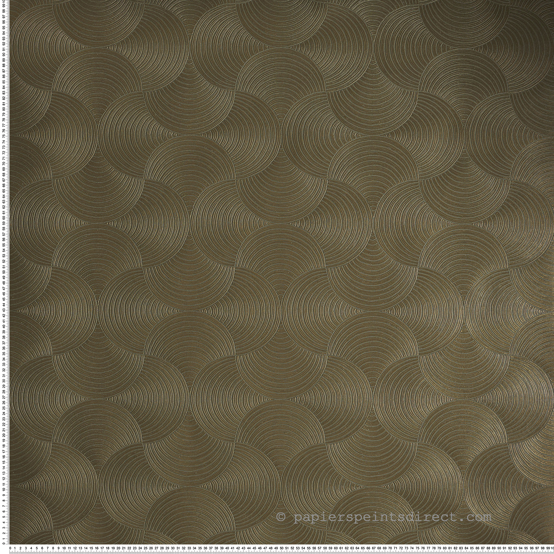 Papier peint Éventail Art Déco Météore bronze argile - Magnitude de Casamance | Réf. CAS-76630814