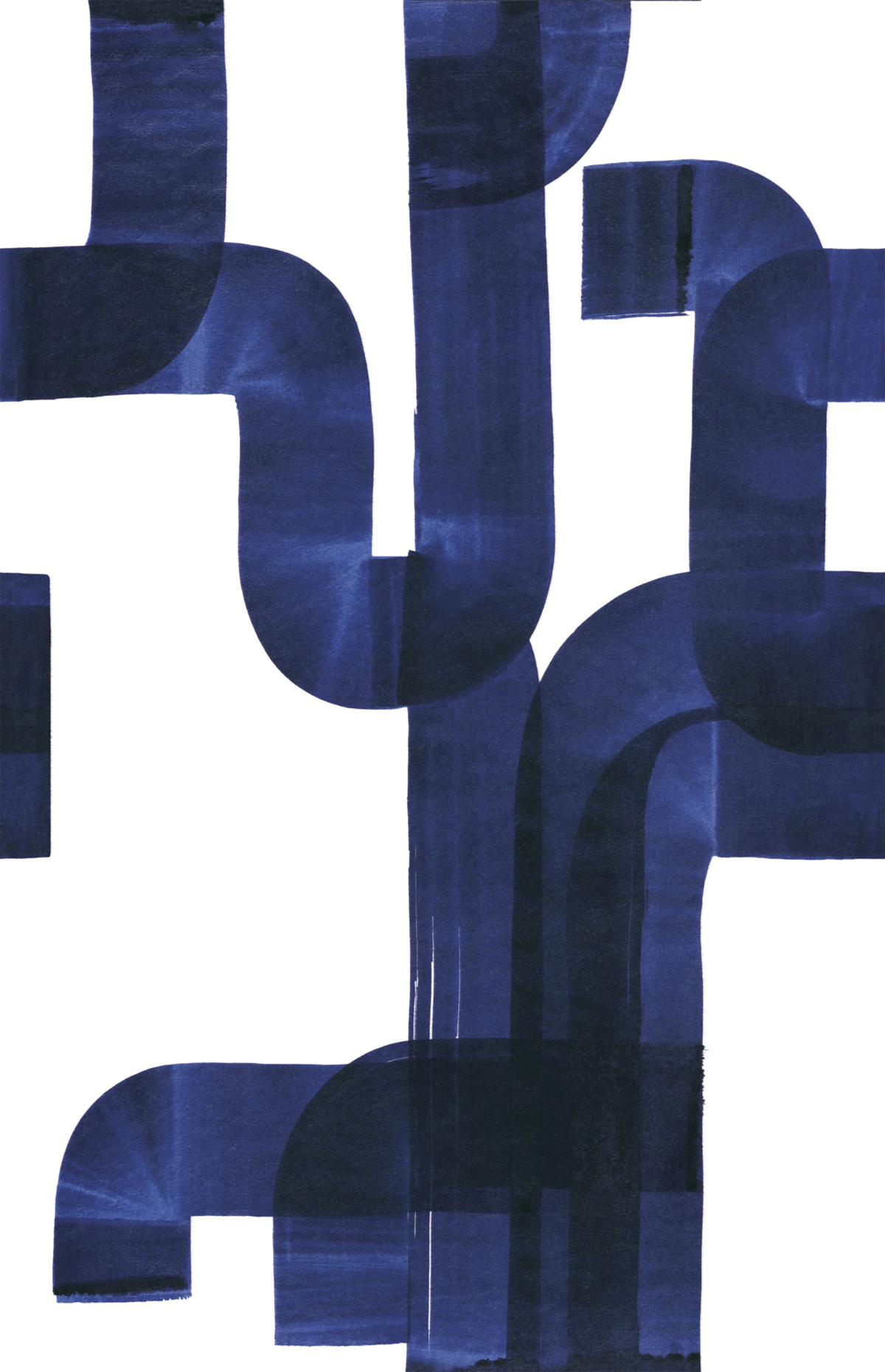 Papier peint panoramique Abstract L indigo 200x310 - Wonderwalls de Casadéco | Réf. WDWS88476504