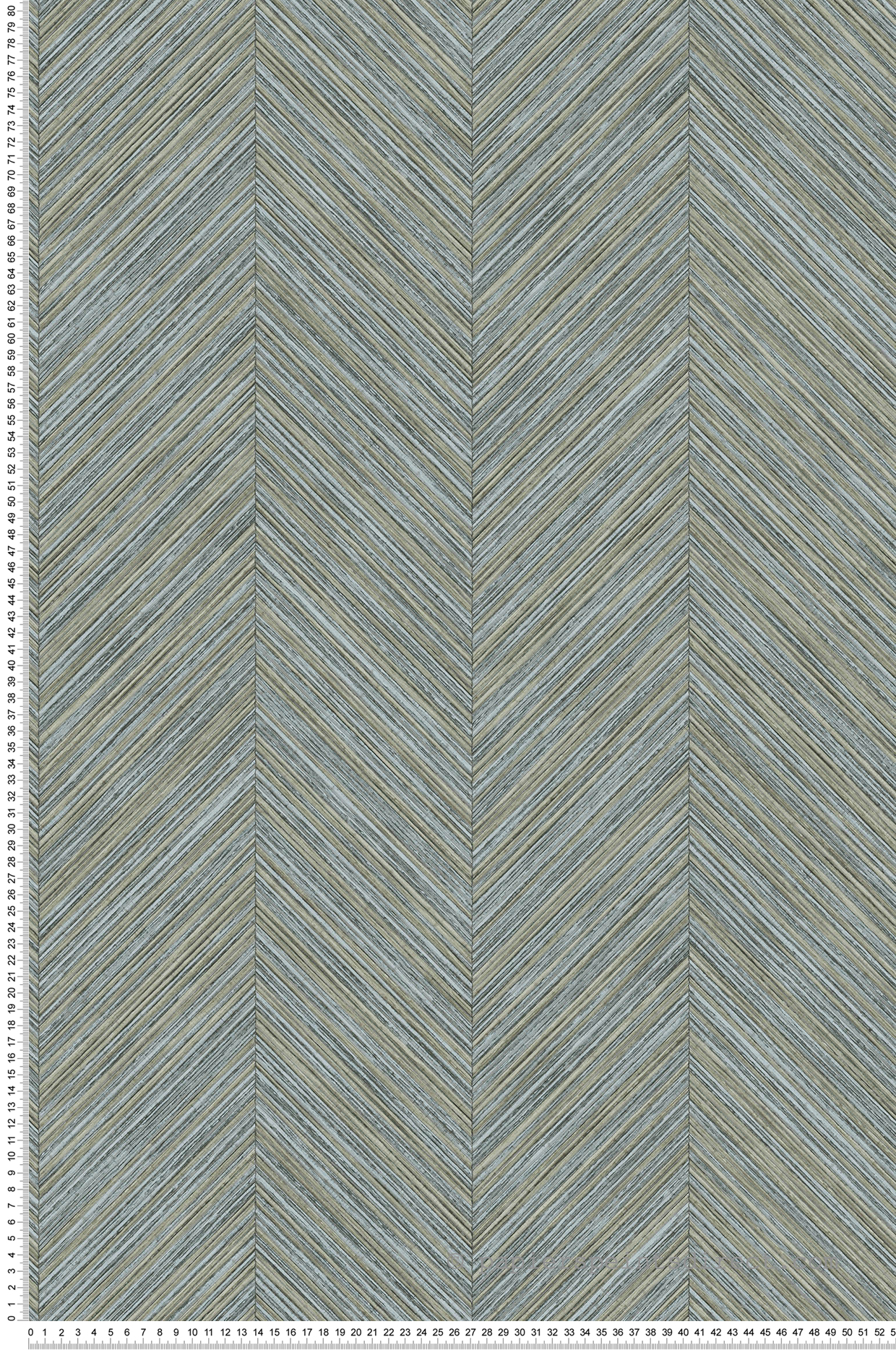 Papier peint Chevron Bambou turquoise vert - Fidji de Lutèce | Réf. LTC-8507-3