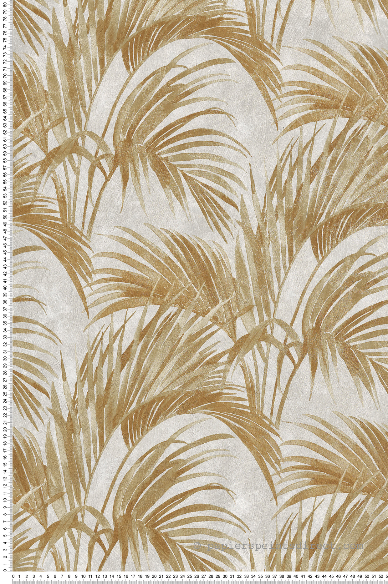 Papier peint Palmier Effet Béton marron et doré - Grand Classic de Montecolino | Réf. MC-Z66826