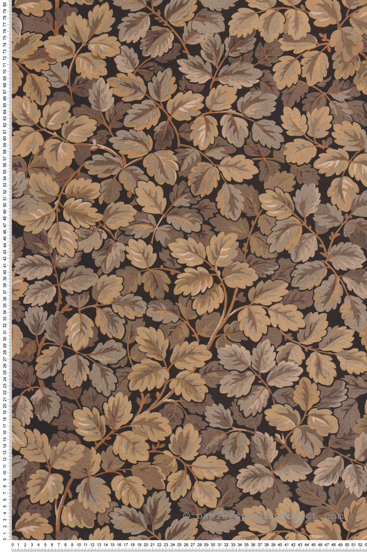 Papier peint Feuille de Chêne Regent's Park brun - Heritage de Casadéco | Réf. HETA201202971