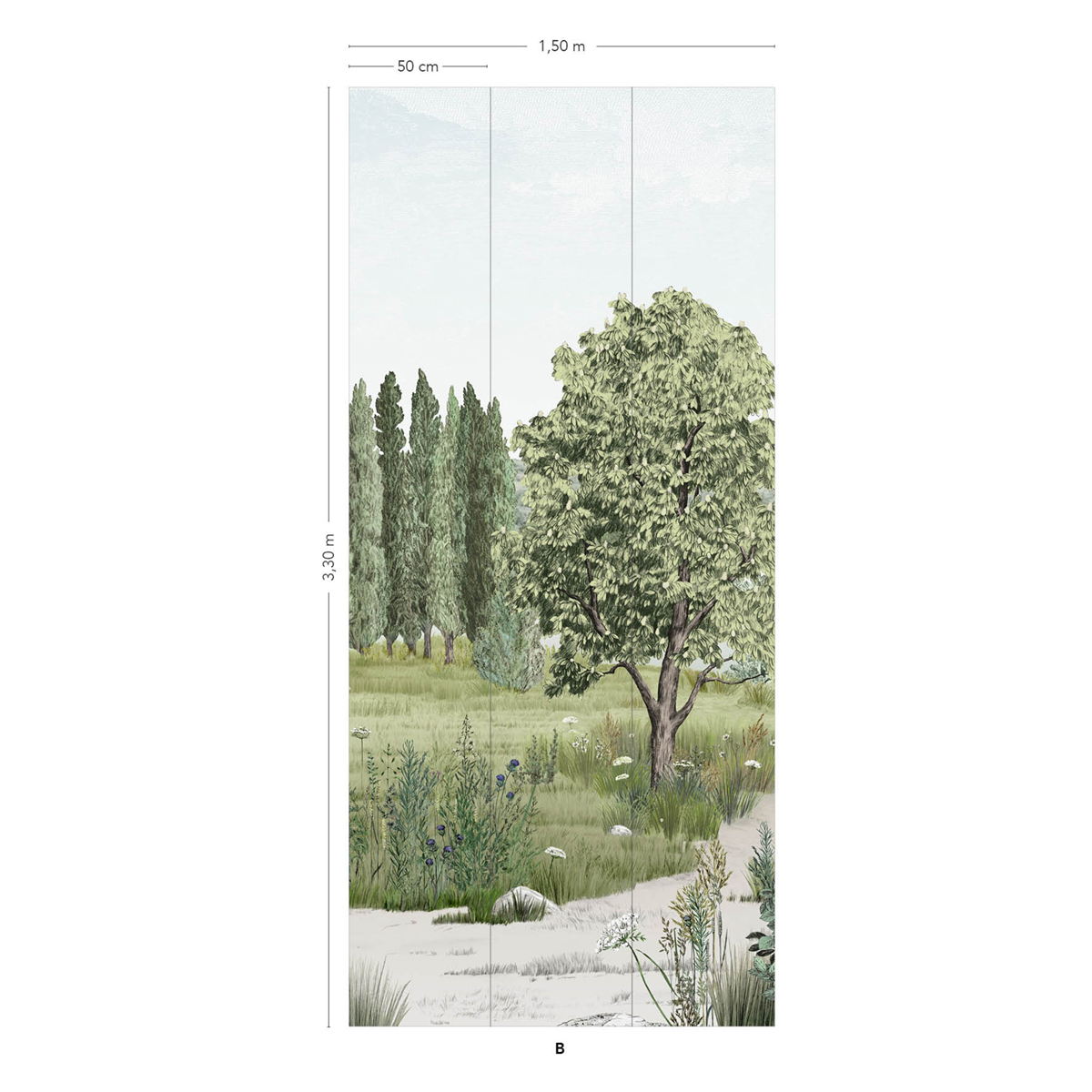 Papier peint panoramique Campagne Naturel B 4/5/6 - Isidore Leroy