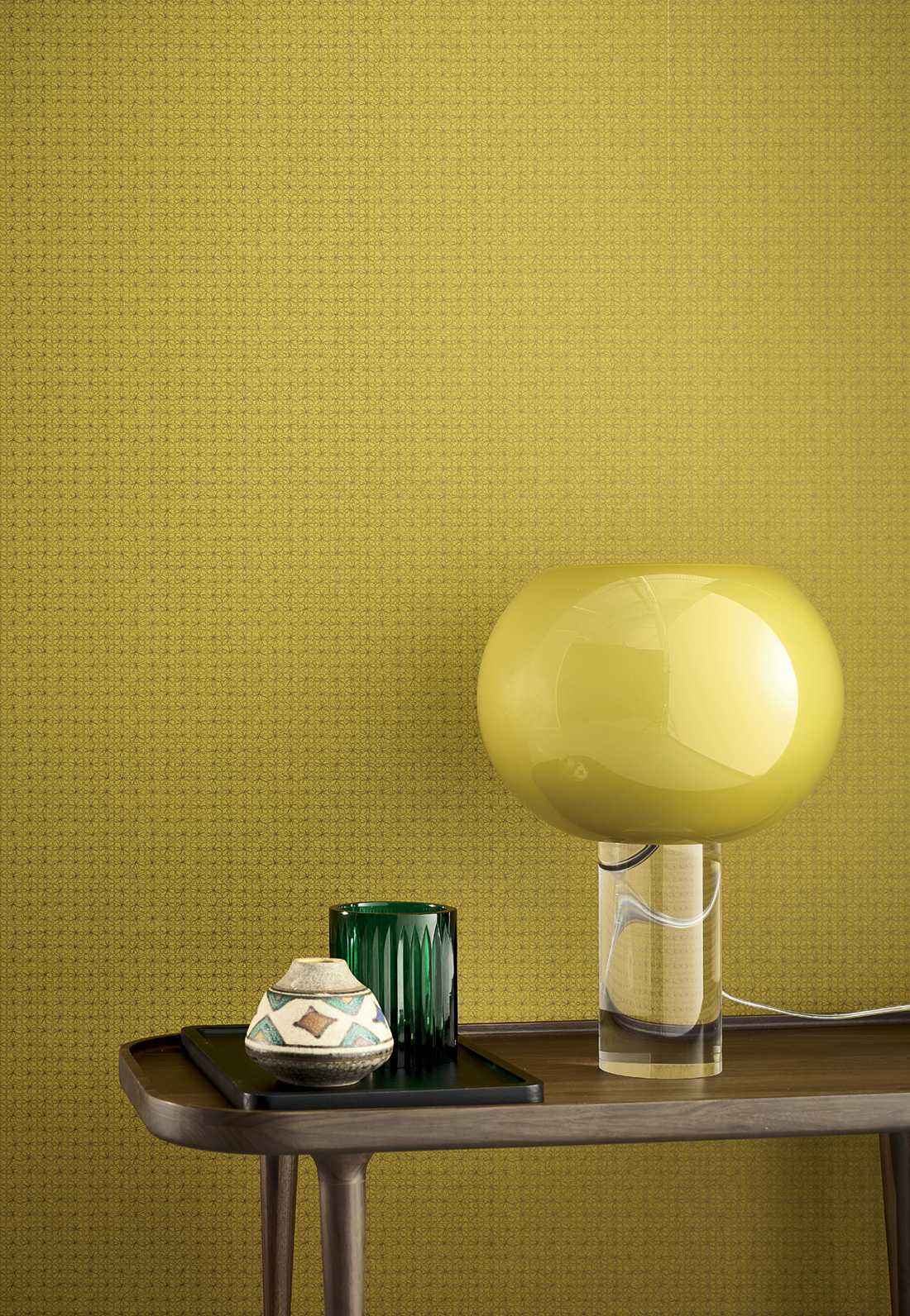 Papier Peint Graphite moutarde - Portfolio de Casamance | Réf. CAS-73980662