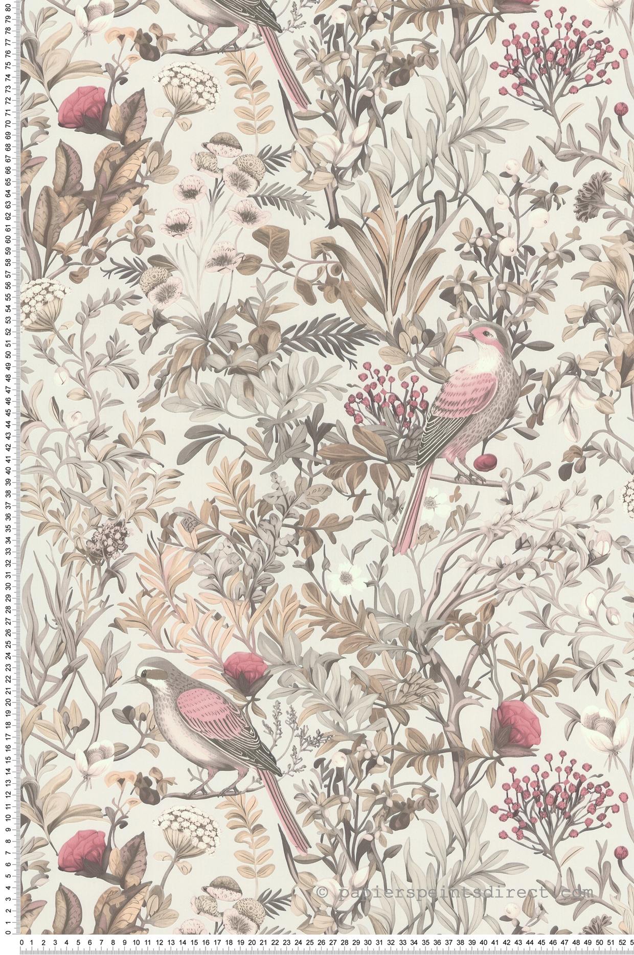 Papier peint Birds Of Paradise beige rose - Les Essentiels de Lutèce | Réf. LTC-51240803