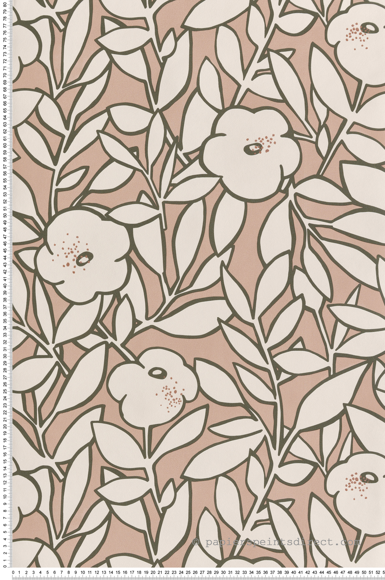 Papier peint Fleur 70s Scintille rose - Dolce Vita de Lutèce | Réf. LTC-11230203