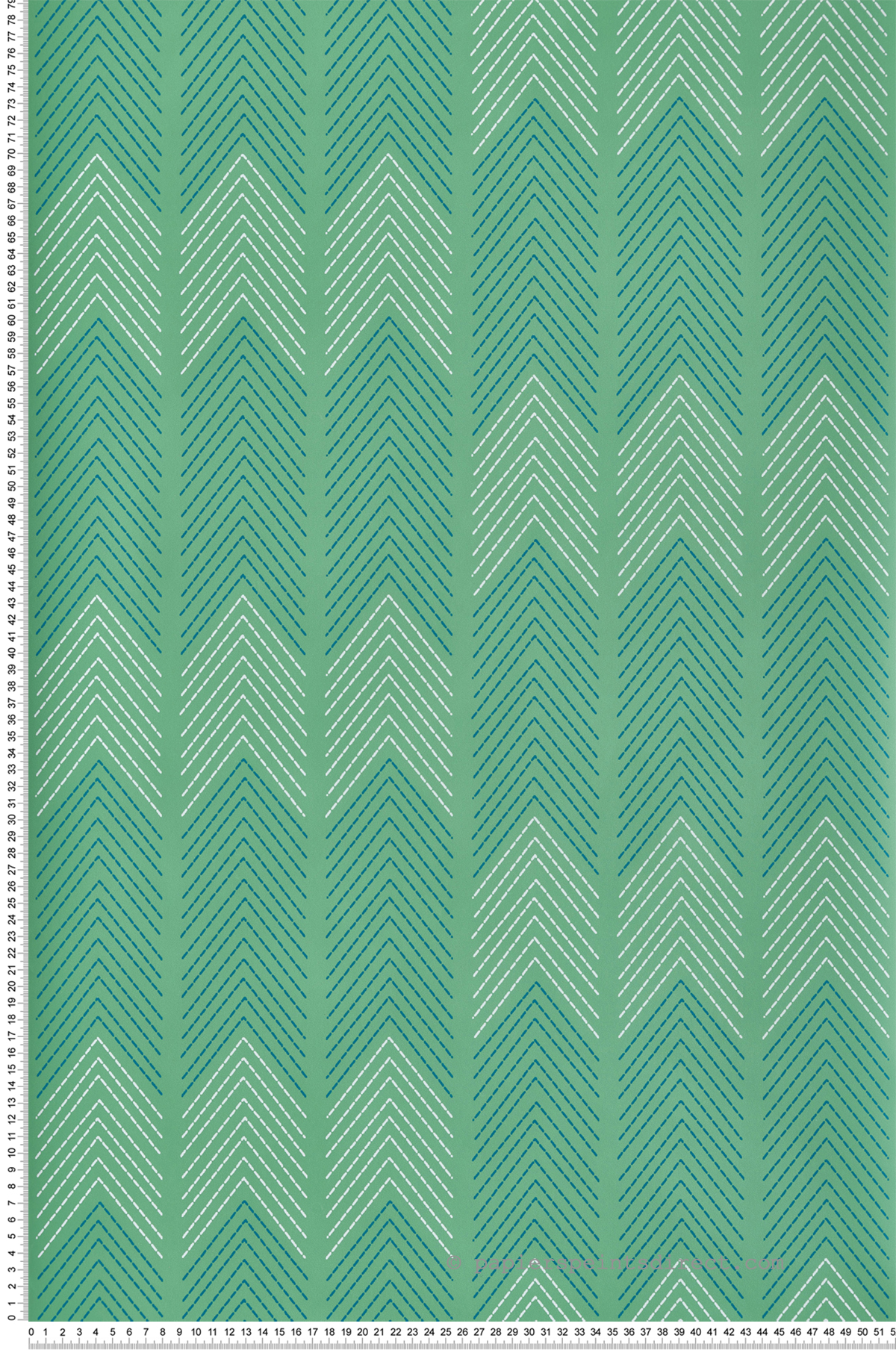 Papier peint Rayure Chevron Nyle vert pomme - Delicatesse de Lutèce | Réf. LTC-FD26525
