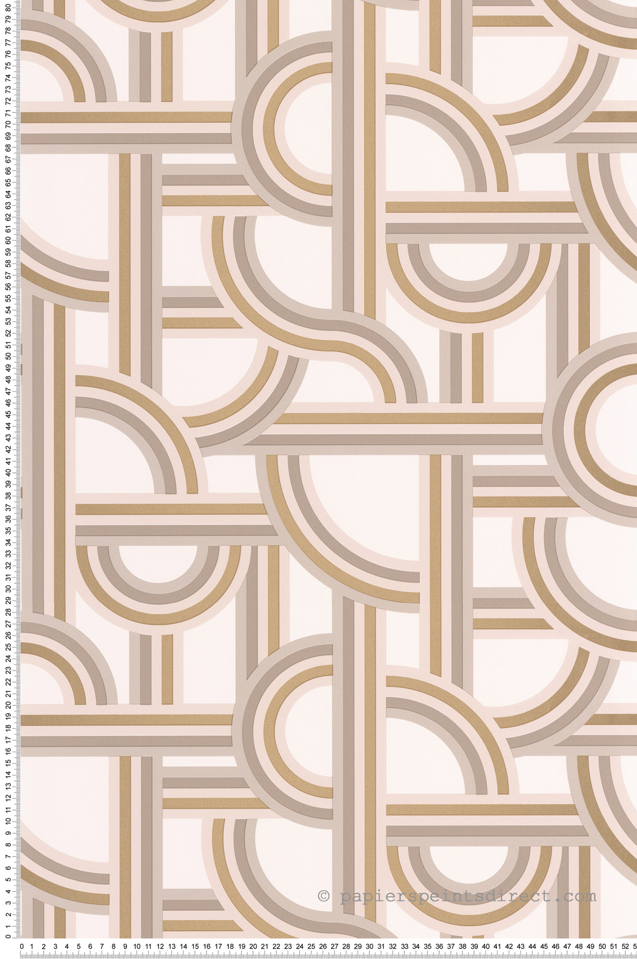 Papier peint Design Impass blanc beige - Labyrinth de Casélio | Réf. LBY102121020