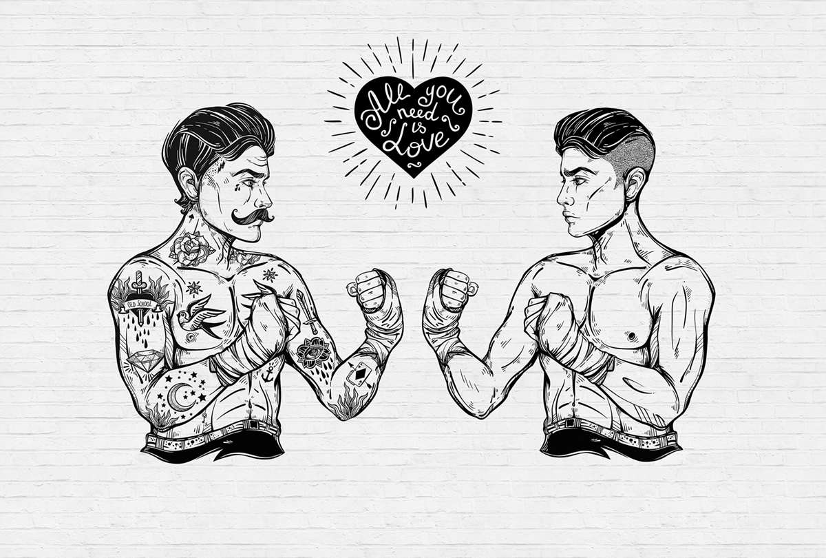 Papier peint panoramique Hipster Iconic 1 - Référence DD110401 - Intissé 200g/m2 - Standard 400 x 270