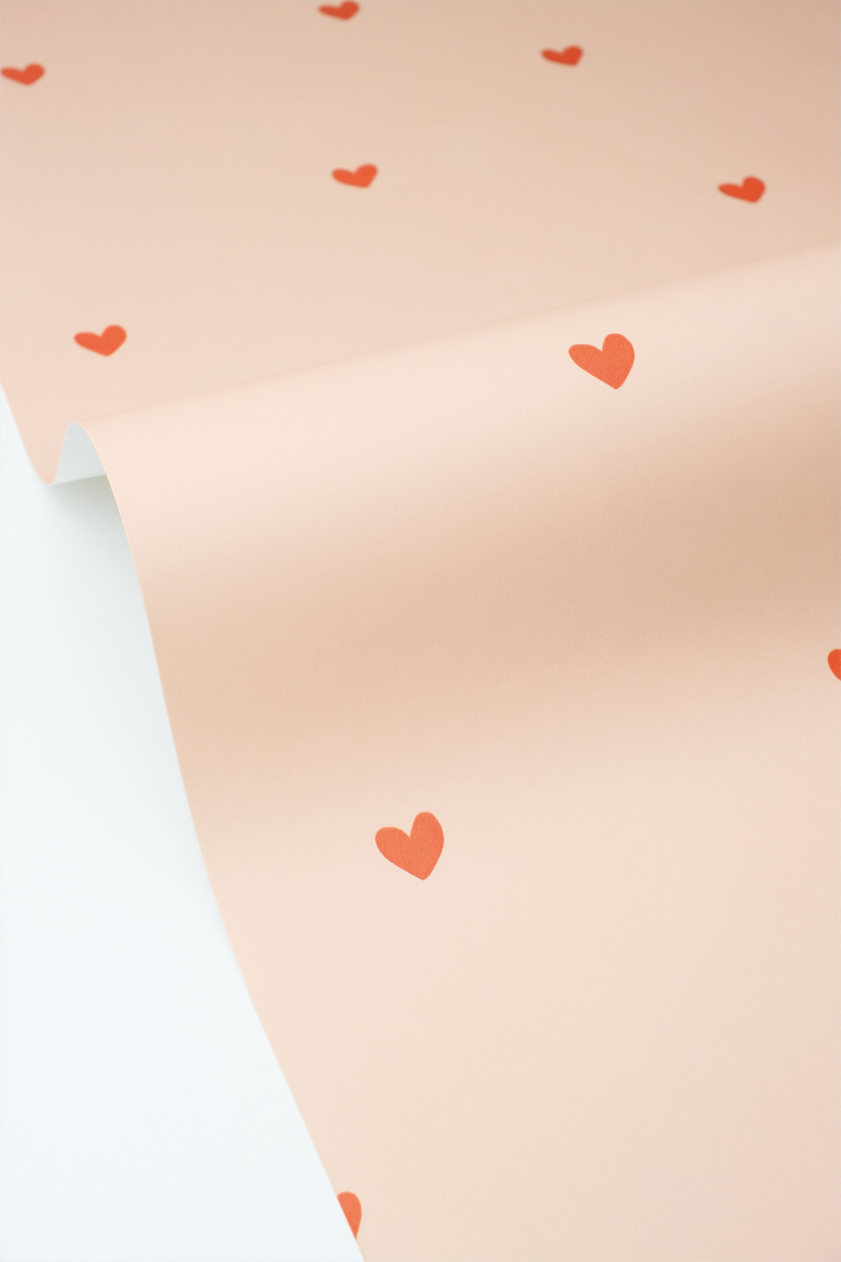 Papier peint Scandinave Sweet Hearts rouge rose - Happy Kids Club de Casélio VAGUE | Réf. HKC107604850
