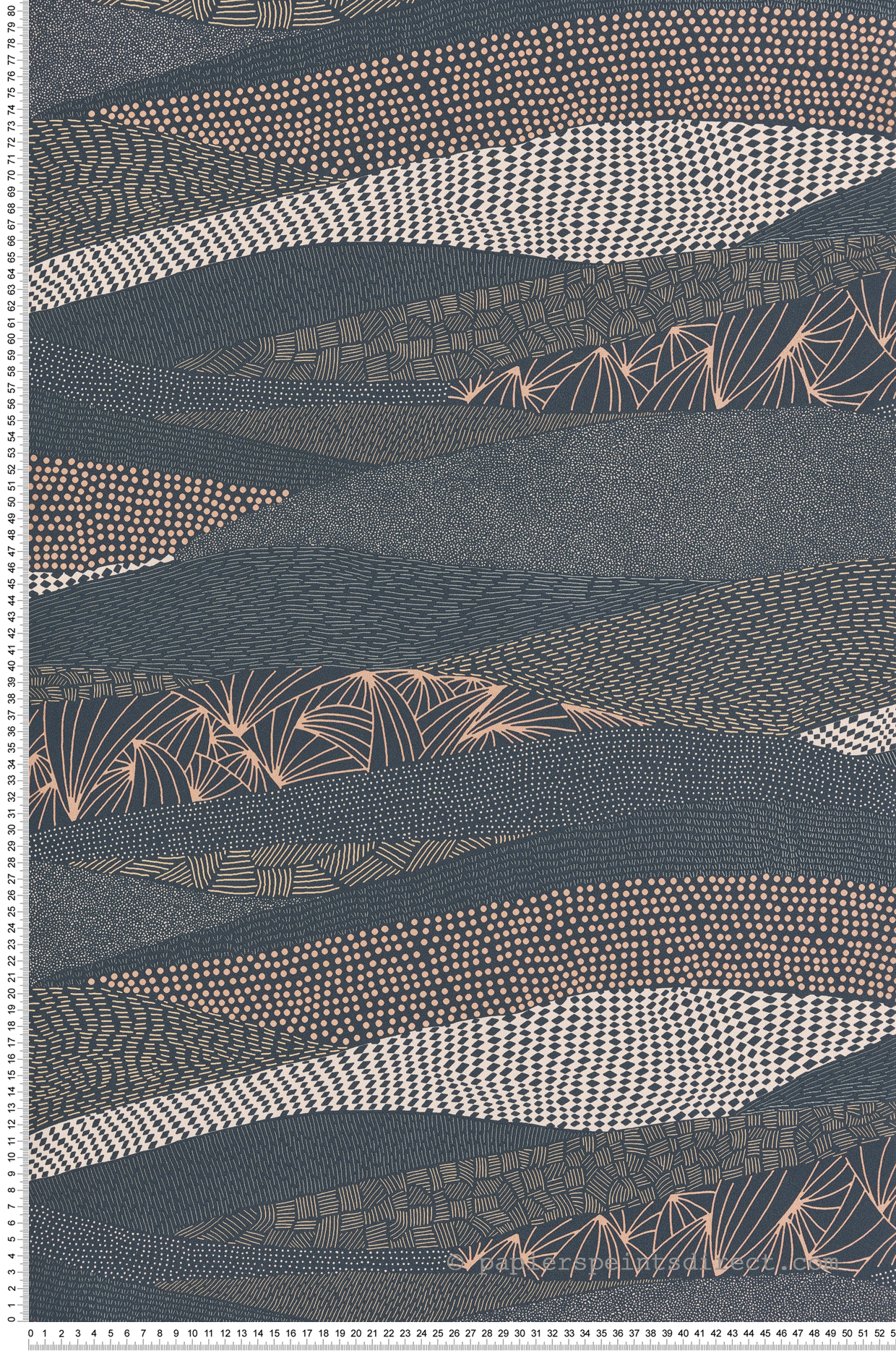 Papier peint Patchwork Rizière bleu rose - Dolce Vita de Lutèce | Réf. LTC-11230401