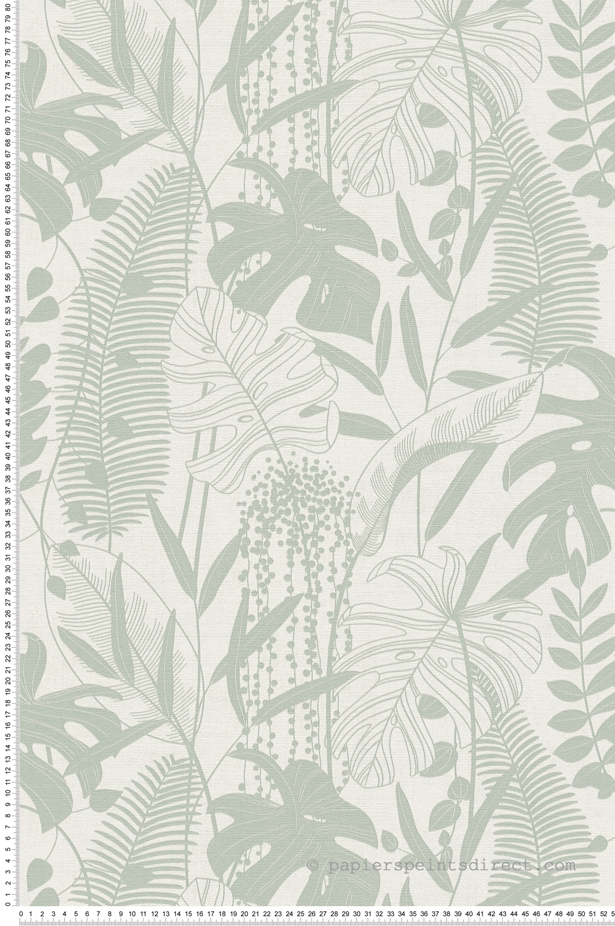 Papier peint Nature Palm Leaves vert d'eau - Cuba 2 d'A.S. Création | Réf. AS-791642