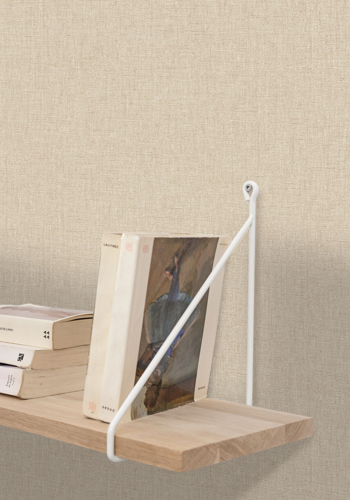 Papier peint Faux Uni Tissage beige crémeux - Blue Shades de Casélio | Réf. BLS103221415