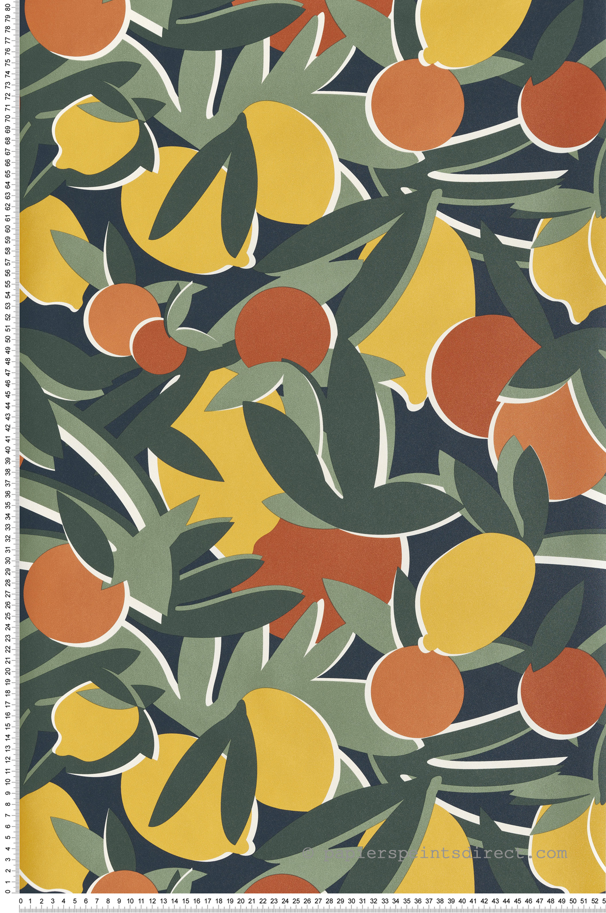 Papier peint Fruit Agrume terracotta - Bensimon 2 de Lutèce | Réf. LTC-51200601