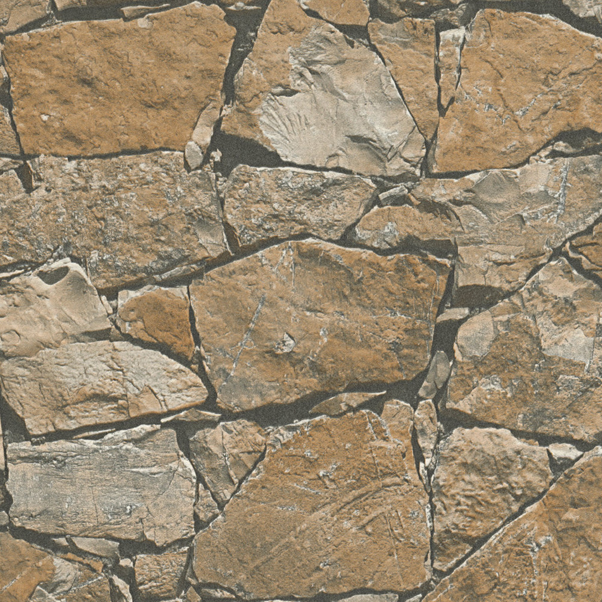 Papier peint Grosses Pierres dorées - Elements 2 d'A.S. Création ZOOM | Réf. AS-958631