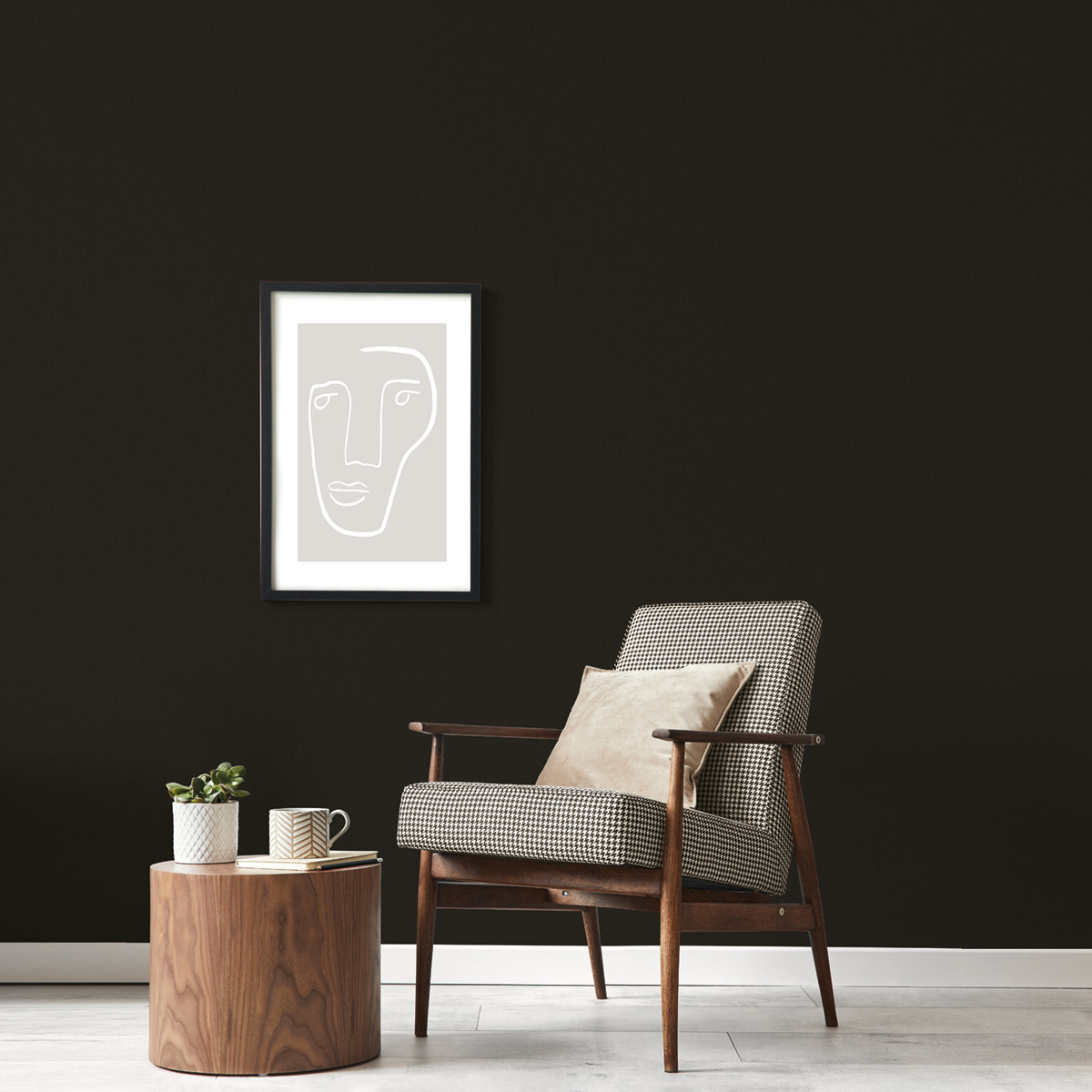 Papier peint Uni Toilé anthracite - The Wall Llewelyn-Bowen de Lutèce | Réf. LTC-LB25118