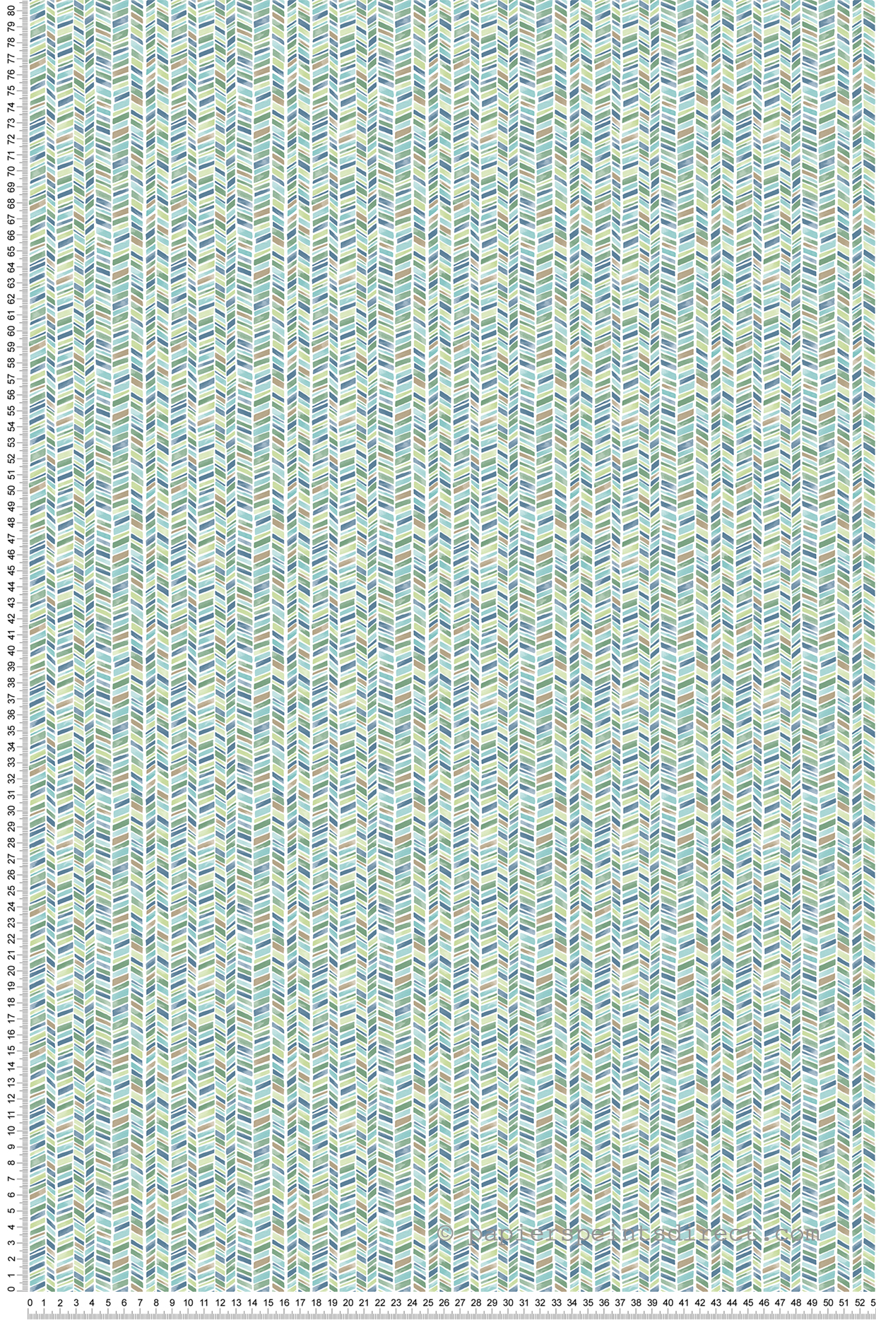 Papier peint Chevron Ethnique vert - Mini Prints de Lutèce | Réf. LTC-G56693