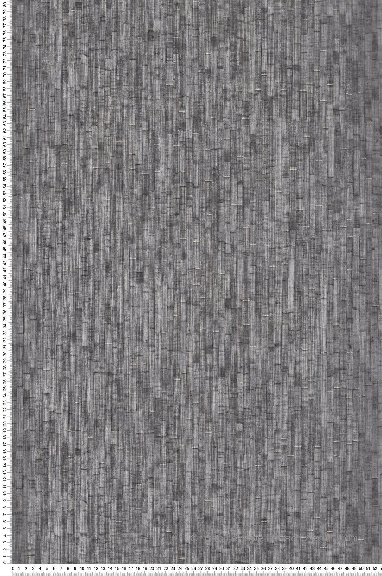 Papier Peint Effet Paille Relief gris foncé - Nomade d'Ugépa | Réf. UGP-M64909