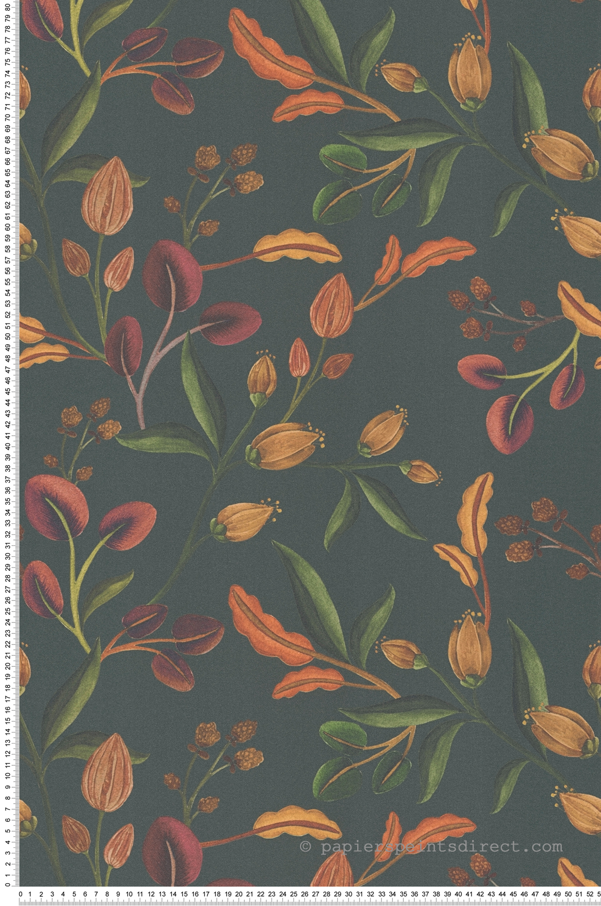 Papier peint Végétaux Originaux vert sombre - Anna D'Andrea d'A.S. Création | Réf. AS-782112