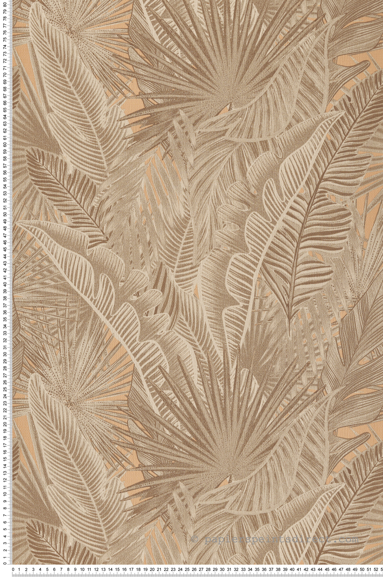 Papier peint Feuillage Jungle beige orange - Shamal de Montecolino | Réf. MC-NHW1014