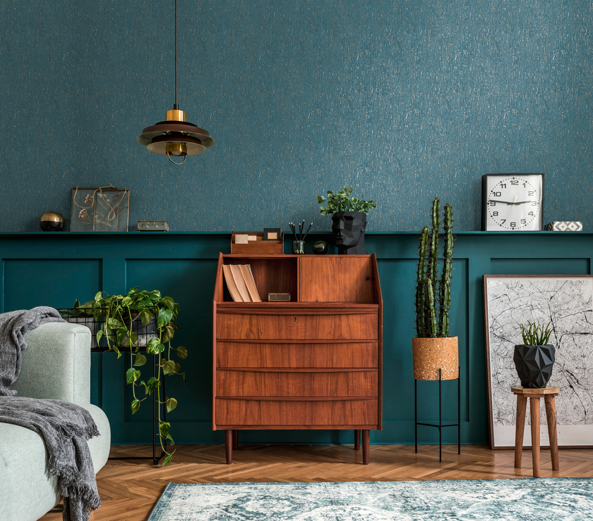 Papier peint Essence Bois charbon ocre - Smart Surfaces d'A.S. Création AMB2| Réf. AS-395621