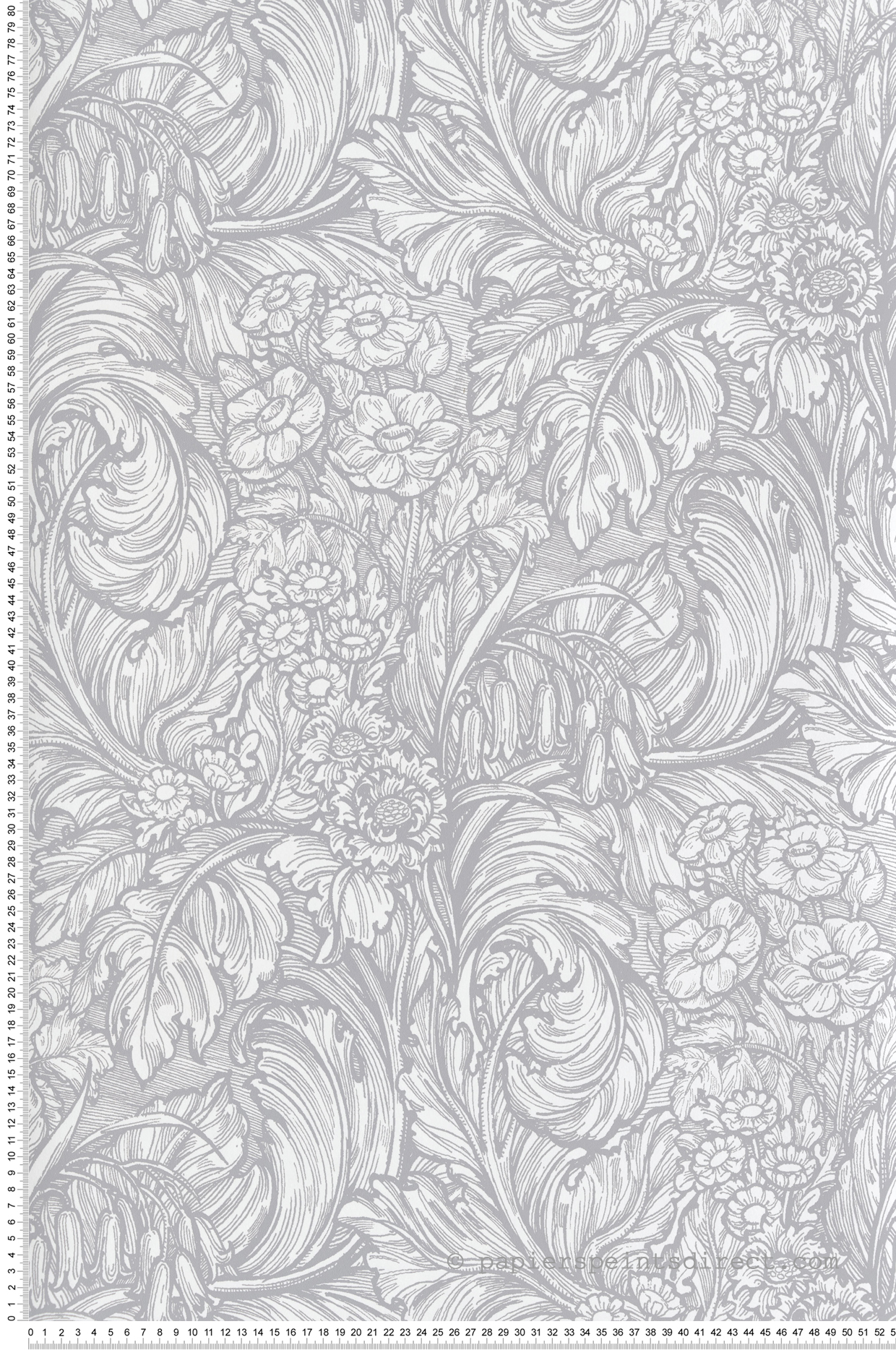 Papier peint Feuillage Luxuriant Fleur gris - The Wall Llewelyn-Bowen de Lutèce | Réf. LTC-LB25137