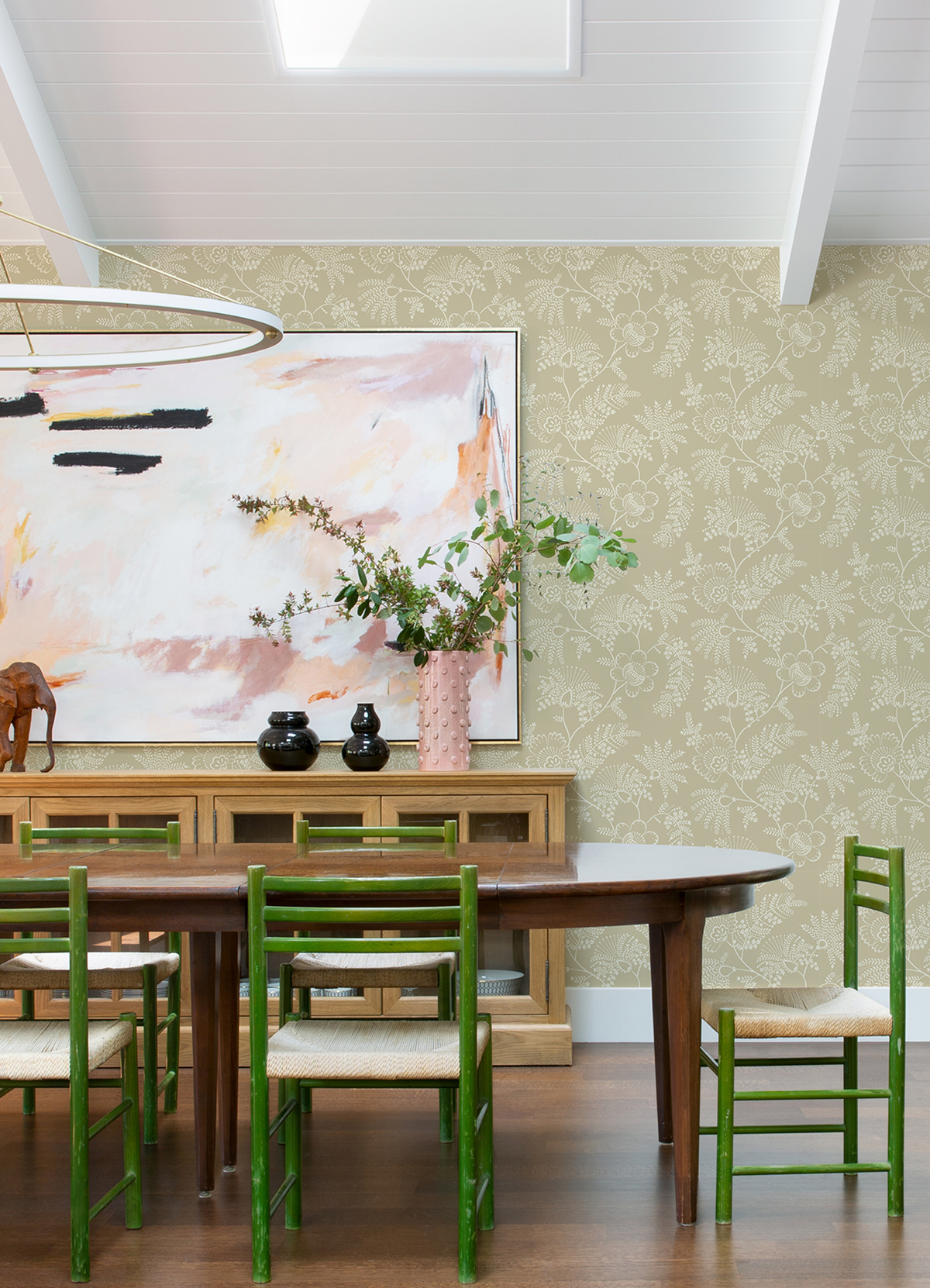 Papier peint Branché Floral Maeve beige - Delicatesse de Lutèce | Réf. LTC-FD26825