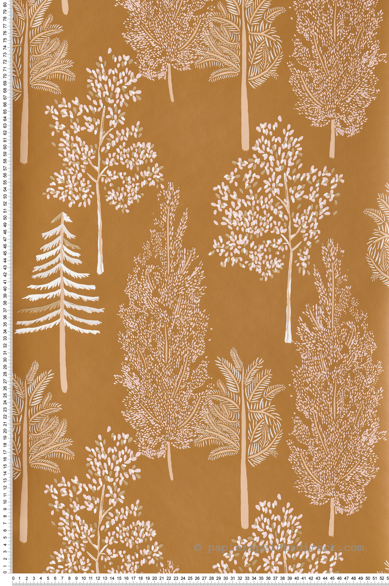 Papier peint Forêt The Tree House curry et doré - La Forêt de Casélio | Réf. FRT102952237