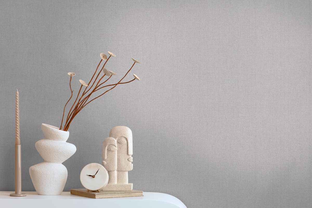 Papier peint Uni Toile gris taupe - Pure Elegance d'A.S. Création | Réf. AS-363798