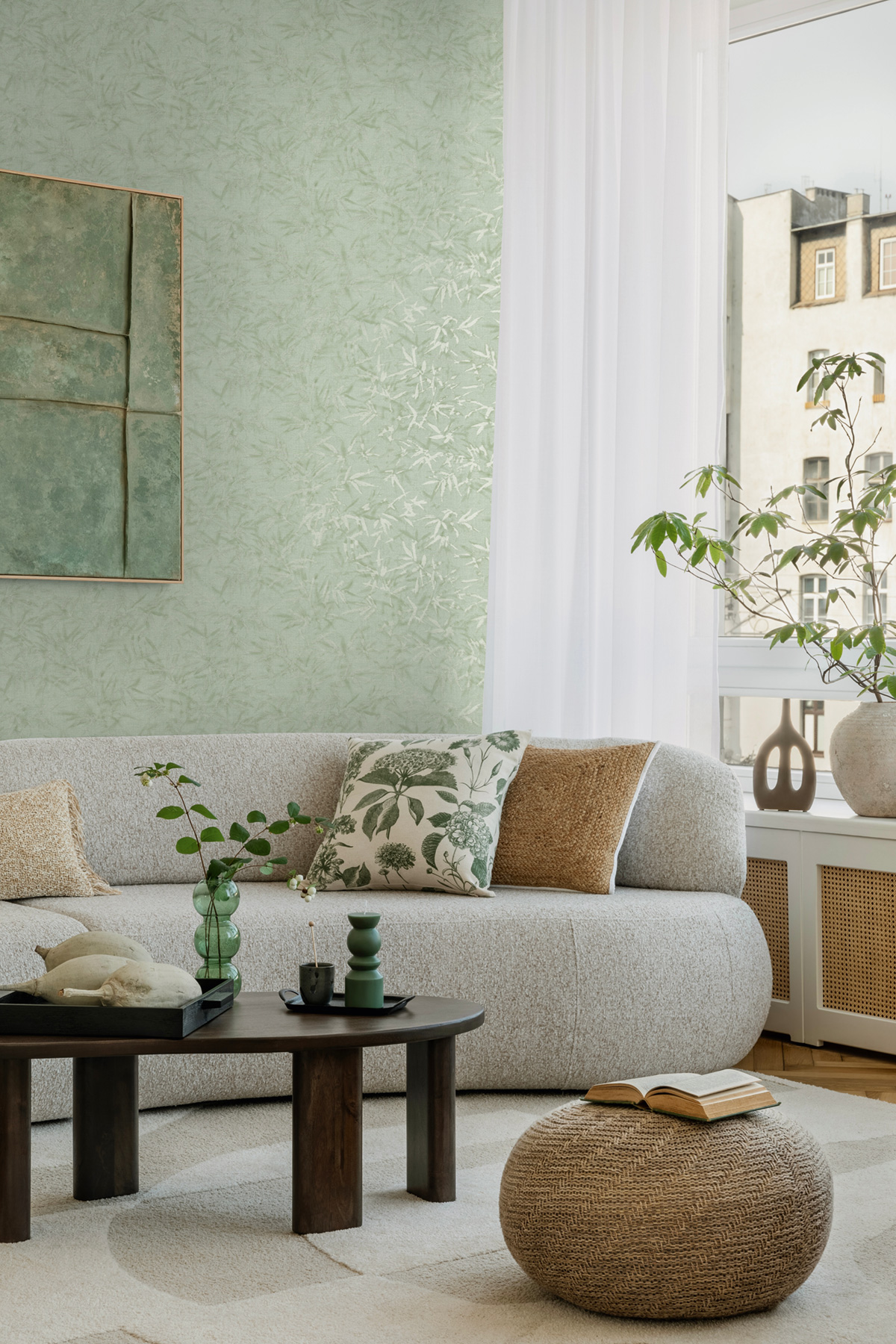 Papier peint Feuillage Bambou vert amande - History of Art 2 d'AS Création | Réf. AS-790464