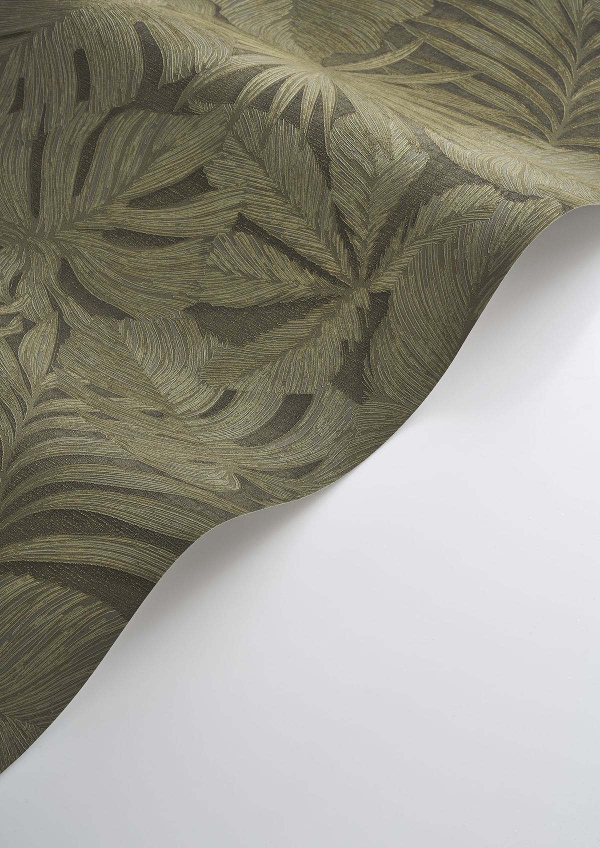 Papier peint Palmes Gravure Granada kaki - Vegetals de Casadéco AMBV| Réf. VEGE86437887