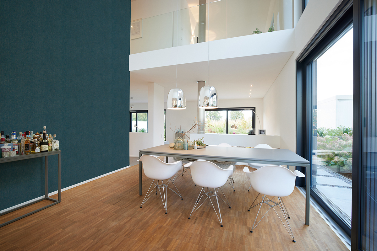 Papier peint Strié canard et doré - My Home My Spa d'A.S. Création | Réf. SP15856