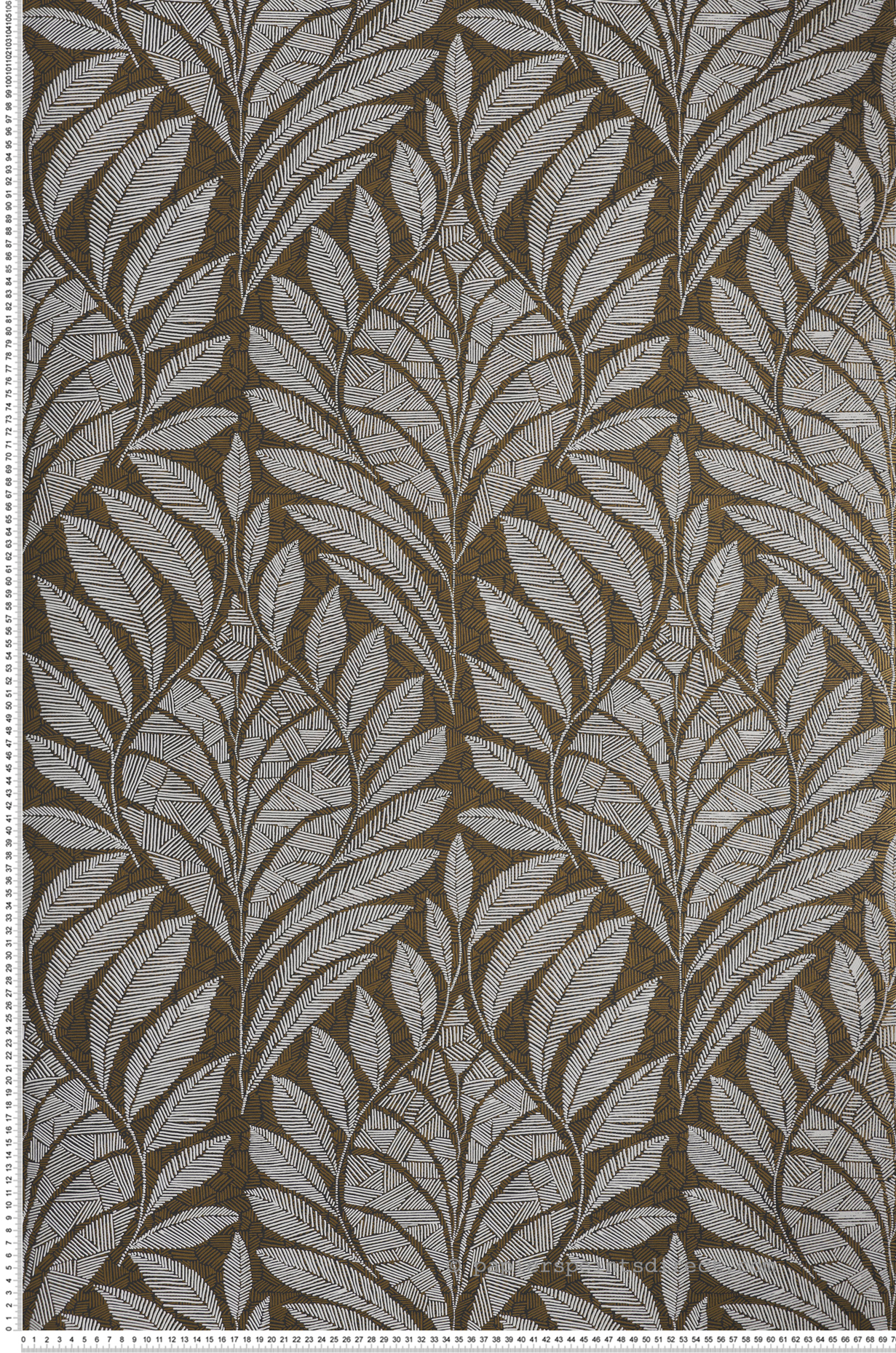 Papier peint Feuillage Gustav carbone - Printemps Viennois de Casamance | Réf. CAS-74770610